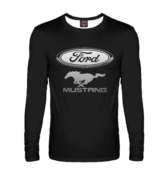 Мужской лонгслив с изображением Ford Mustang цвета Белый
