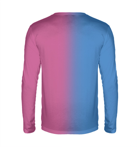 Мужской лонгслив с изображением Pinkblue цвета Белый