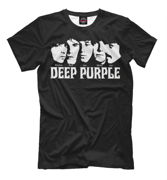 Футболка для мальчиков с изображением Deep purple цвета Белый