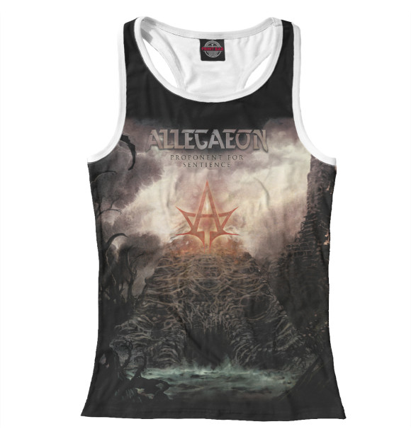 Женская майка-борцовка с изображением Allegaeon цвета Белый