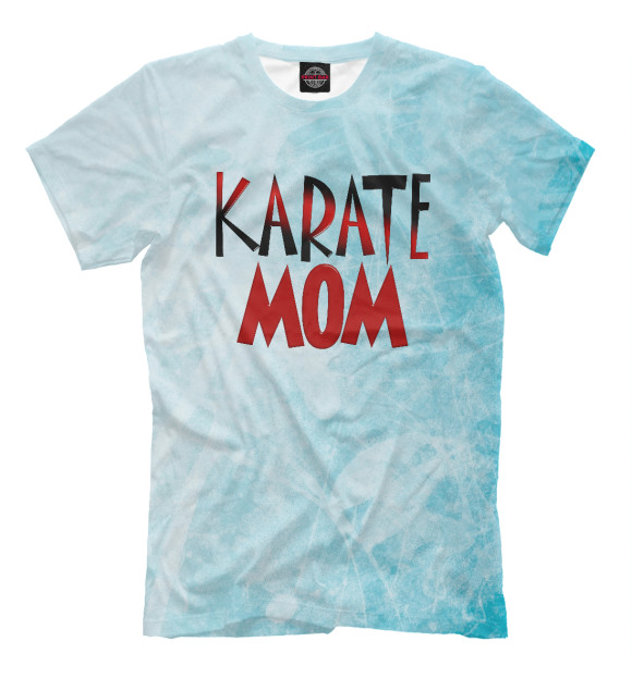 Мужская футболка с изображением Karate Mom цвета Белый