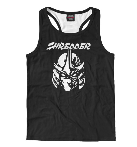 Мужская майка-борцовка с изображением Shredder цвета Белый