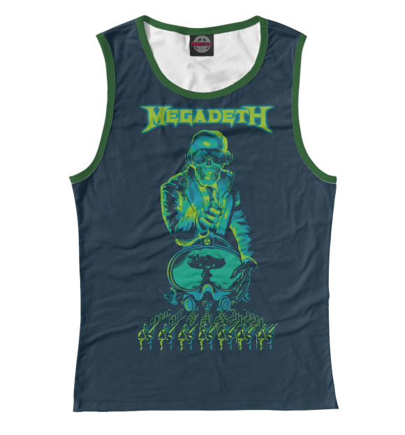 Майка для девочки с изображением Megadeth цвета Белый