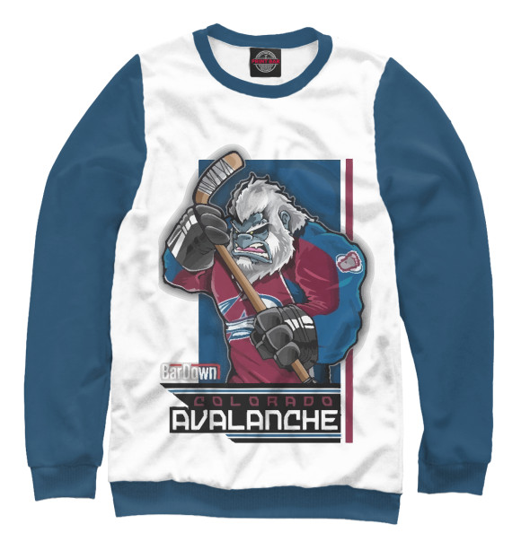 Свитшот для девочек с изображением Colorado Avalanche цвета Белый