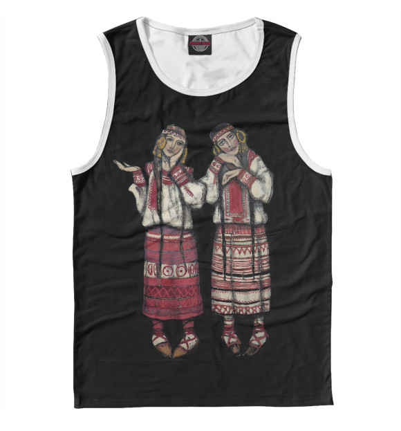 Майка для мальчика с изображением Рерих Крестьянки цвета Белый