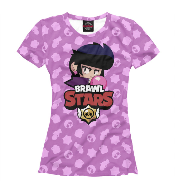 Женская футболка с изображением Brawl Stars Bibi цвета Белый