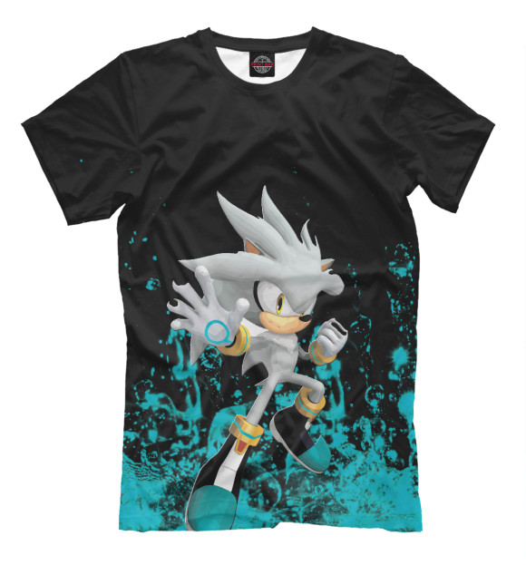 Мужская футболка с изображением Sonic цвета Белый