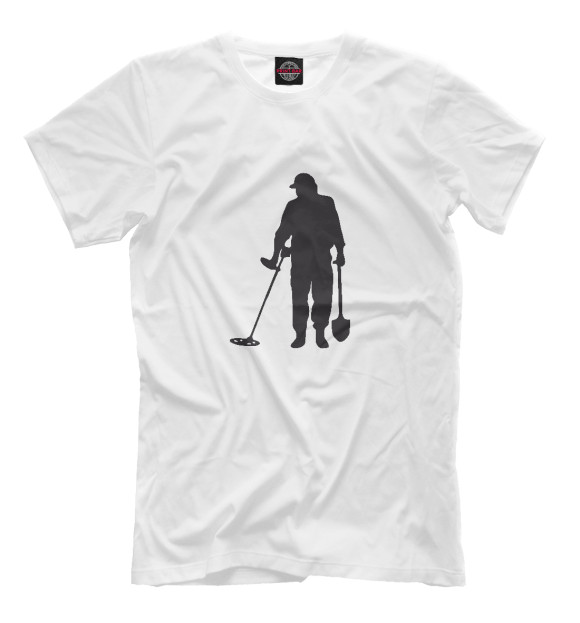 Мужская футболка с изображением Кладоискатель цвета Белый