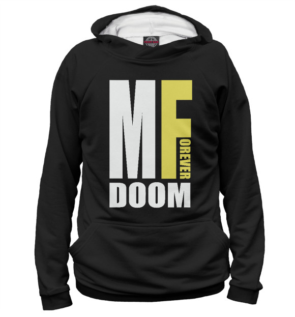 Женское худи с изображением MF Doom Forever цвета Белый