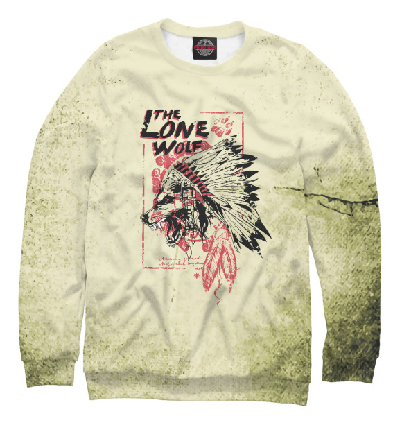 Свитшот для мальчиков с изображением The Lone Wolf цвета Белый