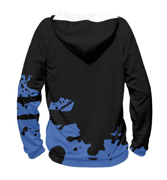 Женское худи с изображением Cat Skull Halloween цвета Белый