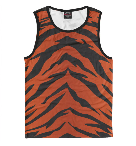 Мужская майка с притом Тигр цвета Белый Мужская майка с изображением Тигр цвета Белый