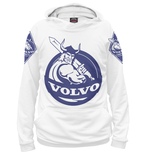 Женское худи с изображением Volvo цвета Белый