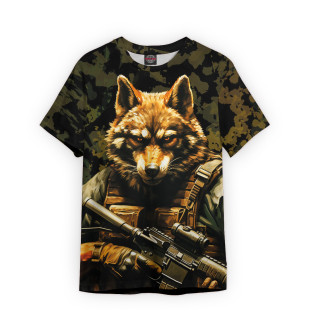 Мужская футболка Злой волк