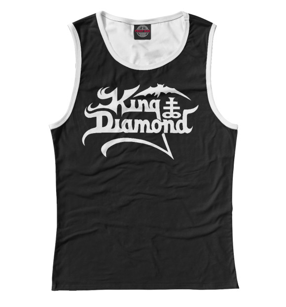 Майка для девочки с изображением King diamond цвета Белый
