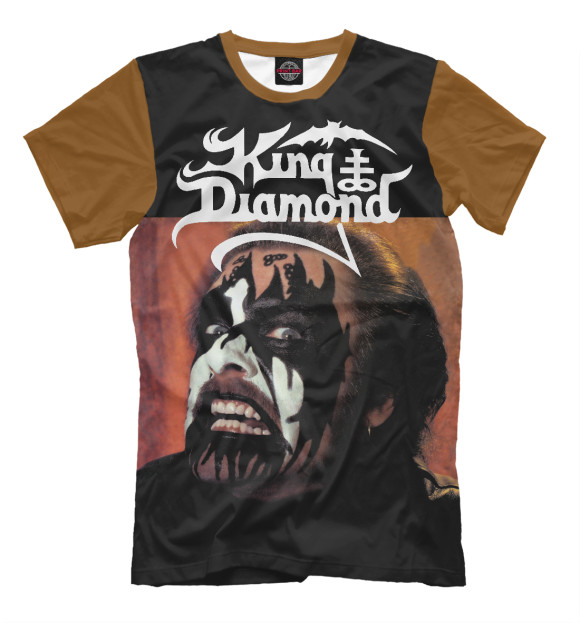 Мужская футболка с изображением King diamond цвета Белый