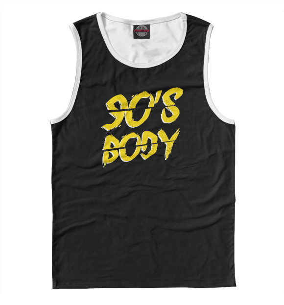 Мужская майка с изображением 90s Body цвета Белый