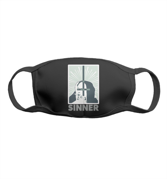 Маска тканевая с изображением Грешница цвета Белый