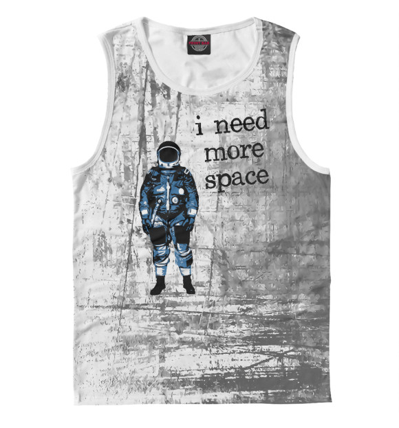 Майка для мальчика с изображением I Need More Space Astronaut цвета Белый