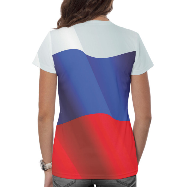 Женская футболка с изображением Путин цвета Белый