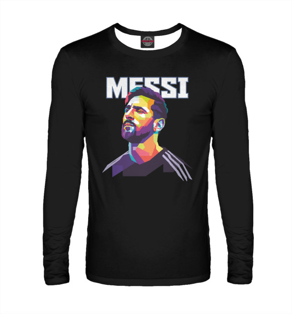 Мужской лонгслив с изображением Messi цвета Белый