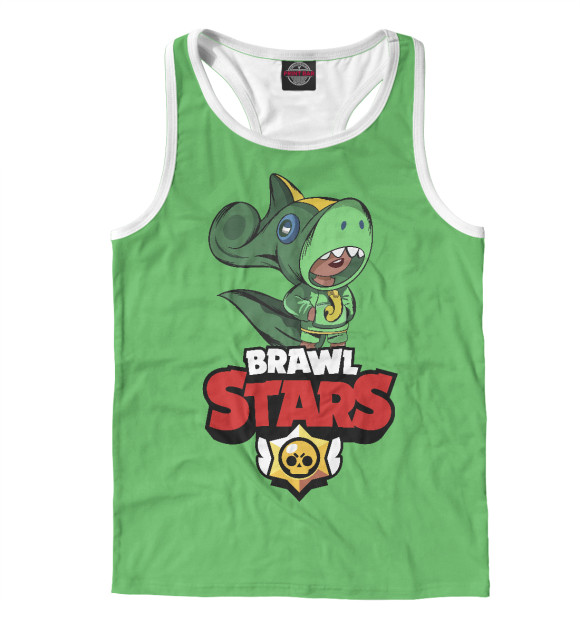 Мужская майка-борцовка с изображением Brawl Stars цвета Белый
