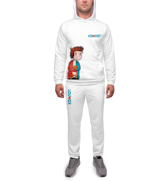 Мужской спортивный костюм с изображением Компот цвета Белый
