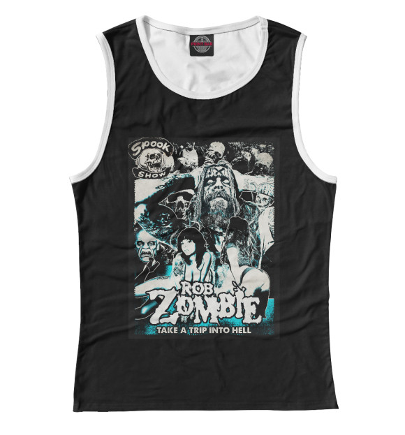 Майка для девочки с изображением Rob Zombie цвета Белый
