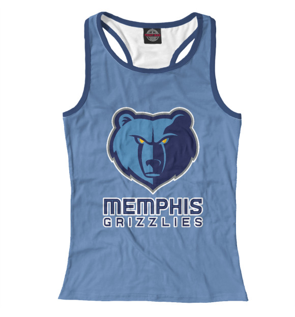 Женская майка-борцовка с изображением Memphis Grizzlies цвета Белый