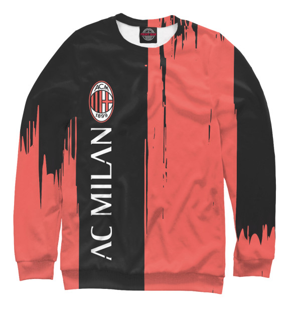 Свитшот для мальчиков с изображением AC Milan цвета Белый