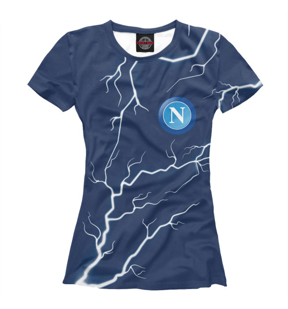 Женская футболка с изображением SSC Napoli / Наполи цвета Белый