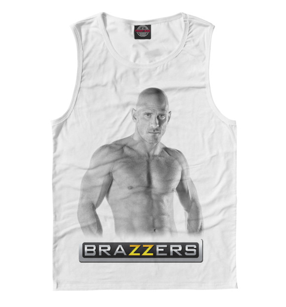 Майка для мальчика с изображением Лысый из Brazzers цвета Белый