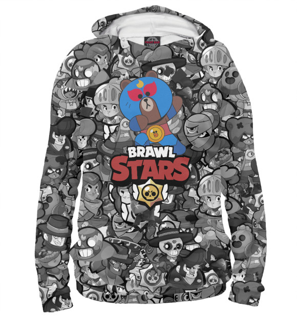 Женское худи с изображением Brawl Stars цвета Белый