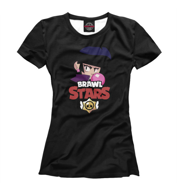Футболка для девочек с изображением Brawl Stars Bibi цвета Белый