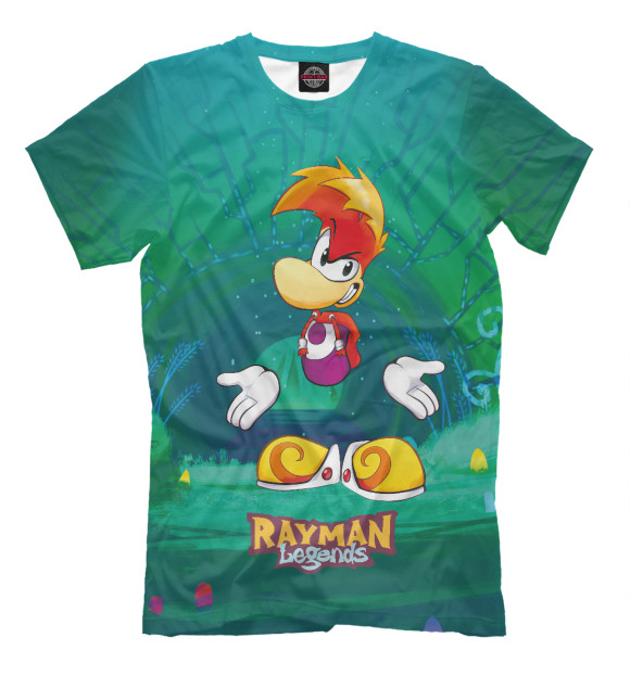 Мужская футболка с изображением Rayman цвета Белый
