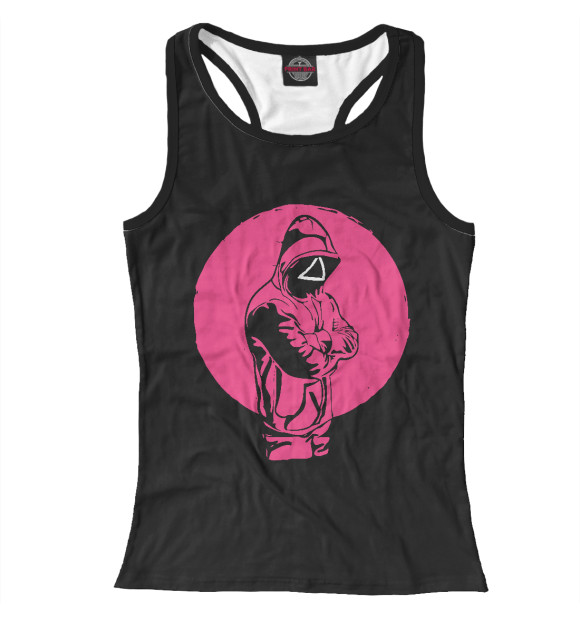 Женская майка-борцовка с изображением Squid Game цвета Белый