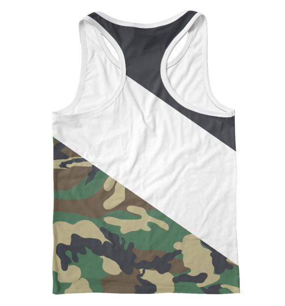 Мужская майка-борцовка с притом Полиция цвета Белый Мужская майка-борцовка с изображением Полиция цвета Белый