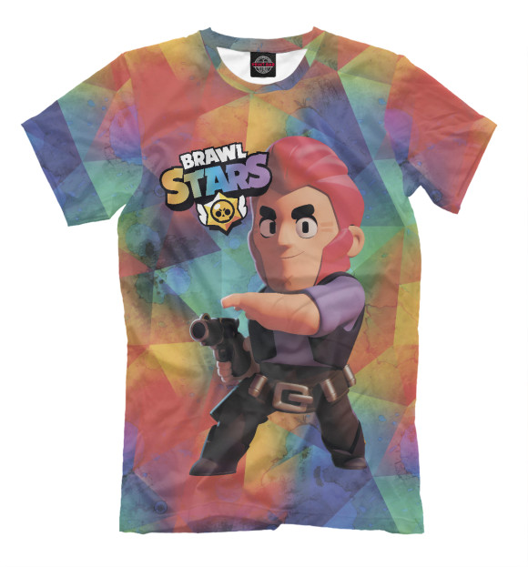 Футболка для мальчиков с изображением Brawl Stars Colt (Кольт) цвета Белый