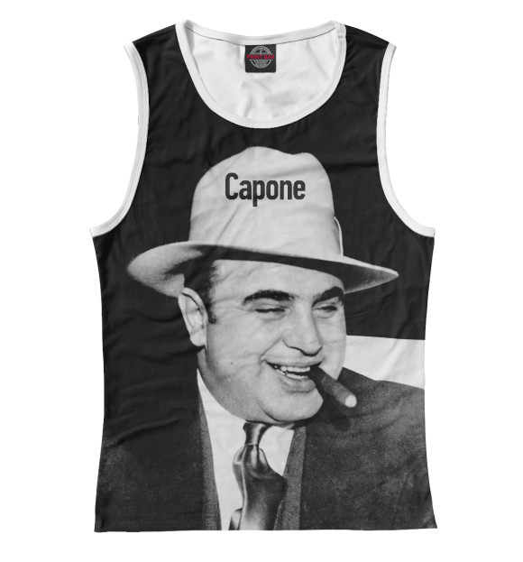 Майка для девочки с изображением Аль Капон цвета Белый