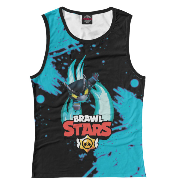 Женская майка с изображением BRAWL STARS CROW цвета Белый