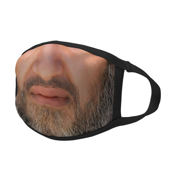 Маска тканевая с изображением Борода цвета Белый