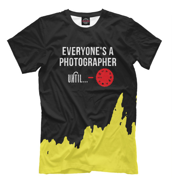 Мужская футболка с изображением Everyone's A Photographer цвета Белый