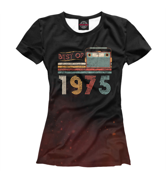 Футболка для девочек с изображением Best Of 1975 цвета Белый