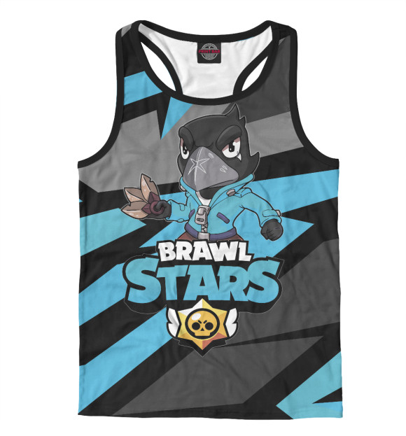 Мужская майка-борцовка с изображением Brawl Stars цвета Белый