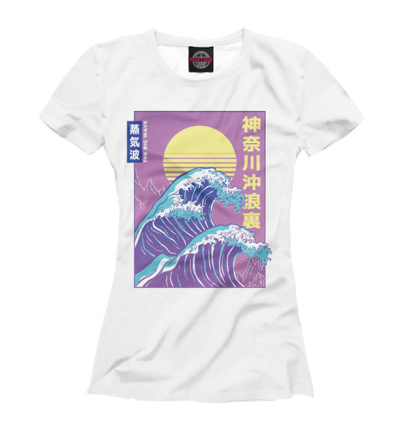 Футболка для девочек с изображением Big Vaporwave цвета Белый