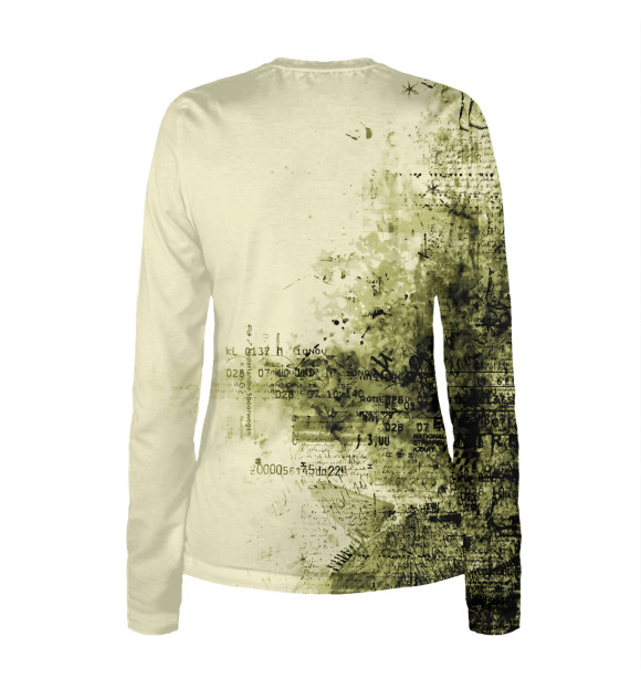 Женский лонгслив с притом Cat with beauty цвета Белый Женский лонгслив с изображением Cat with beauty цвета Белый