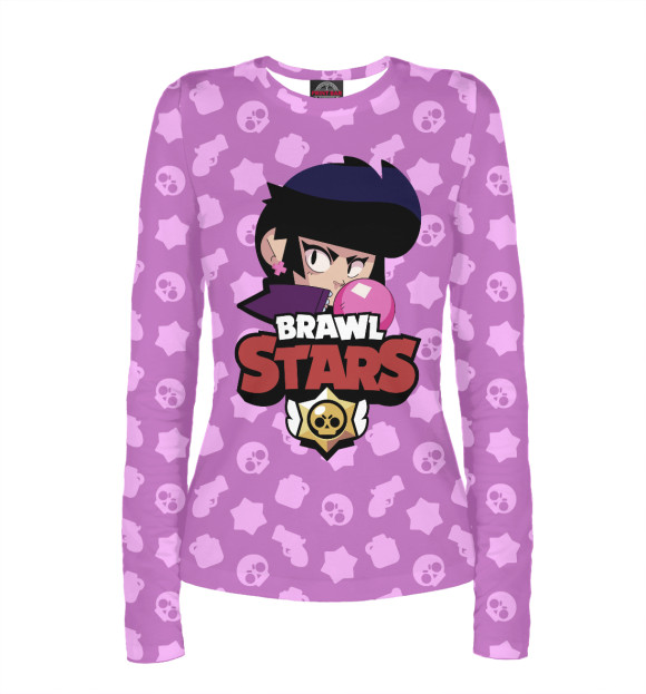 Женский лонгслив с изображением Brawl Stars Bibi цвета Белый