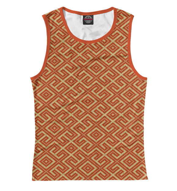 Майка для девочки с изображением Узор цвета Белый