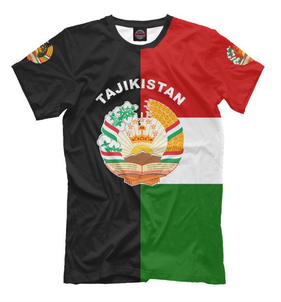 Футболка для мальчиков с изображением Tajikistan цвета Белый