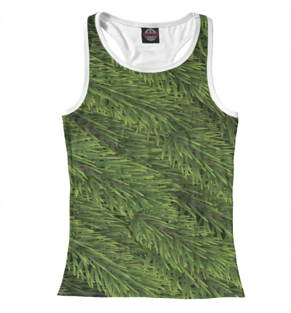 Женская майка-борцовка с изображением Ёлочки цвета Белый